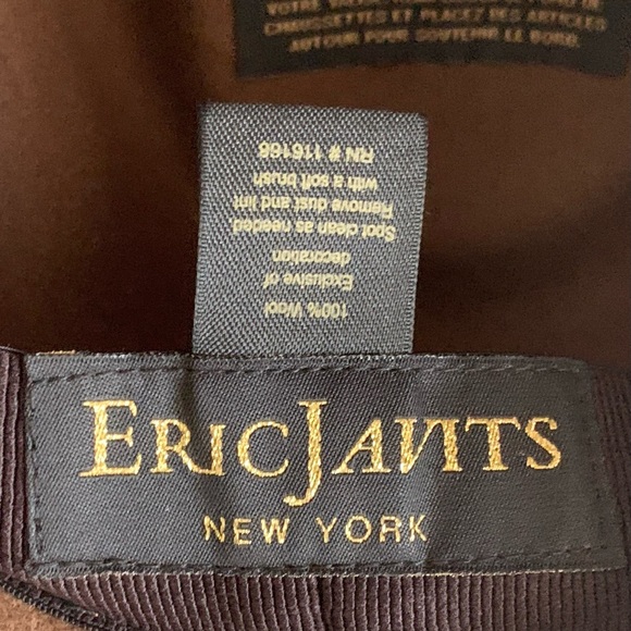 Eric Javits Wool Fedora Hat Brown Size One - Picture 5 of 15